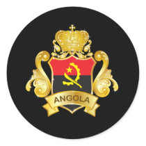 Gold Angola Stickers