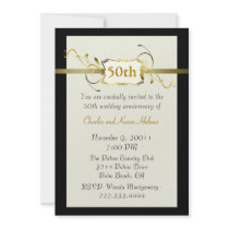 Gold Anniversary Invitation