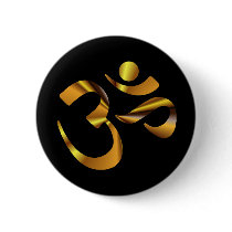 Gold Aum Pinback Buttons