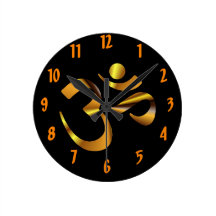 Gold Aum Clock