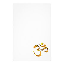 Gold Aum Custom Stationery