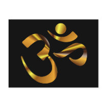 Gold Aum Postcard