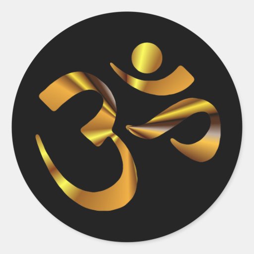 Gold Aum Stickers