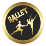 GOLD BALLET DANCERS stickers