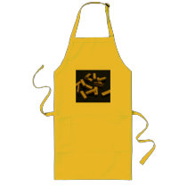 Gold bars in bulk on a black background apron