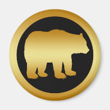 GOLD BEAR FRIDGE MAGNETS