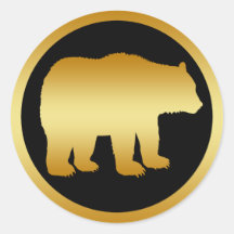 GOLD BEAR STICKERS