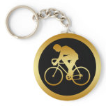 GOLD BIKE RIDER keychains