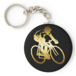 GOLD BIKE RIDER keychains