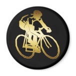 GOLD BIKE RIDER magnets