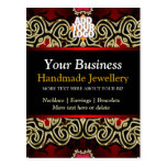 Gold+Black Decorative Jewellery Business Postcard