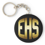 GOLD & BLACK HIGH SCHOOL LETTERS - EHS keychains