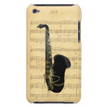 Gold Black Saxophone Sheet Music iPod Touch Case