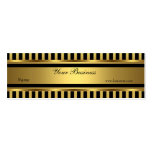 Gold Black Stripe Skinny Business Cards