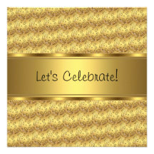 Gold Black White Pillows Party Event Invitation