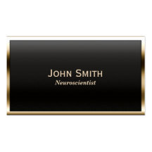 Gold Border Neuroscience Business Card