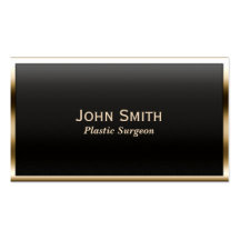 Gold Border Plastic Surgeon Business Card