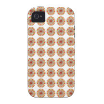 Gold Border SUNFLOWER Chakra Mandala Case For The iPhone 4