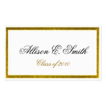 Gold Bordered Graduation Name Card Business Card Templates