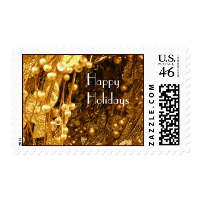 Gold branches postage stamps by Boogybunny
