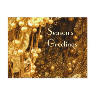 Gold branches postcard by Boogybunny