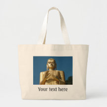 Gold Buddha Image Canvas Bags