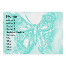 GOLD BUTTERFLY IN BLUE BUSINESS CARD
