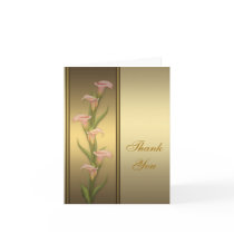 Gold Calla Lily Thank You Card