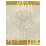 gold chandelier damask pattern flyers