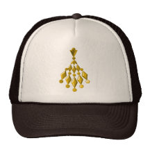 Gold chandelier trucker hat