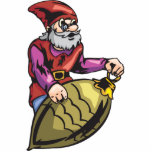 Gold Christmas Ornament and Elf photo sculptures