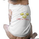 Gold Christmas Ornaments with Stars Dog T-Shirt pet clothing