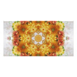 Gold Chrysanthemum Kaleidoscope Art 2 photo cards