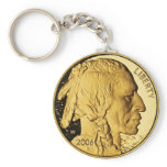 Gold Coin Keychain