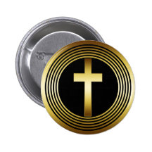 GOLD CROSS BUTTON