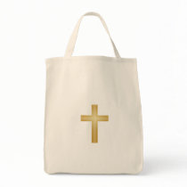 Gold Cross/Easter Canvas Bags