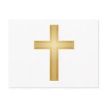 Gold Cross/Easter Postcard