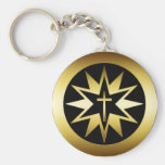GOLD CROSS ORNAMENT KEYCHAIN