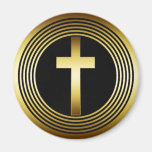 GOLD CROSS REFRIGERATOR MAGNET
