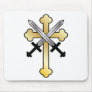 Gold Cross with Crossed Swords
