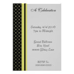Gold Crosses on Black Invitation Template