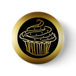 GOLD CUPCAKE buttons