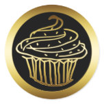 GOLD CUPCAKE stickers