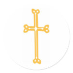 Gold Cut Out Ornate Cross stickers