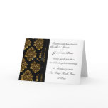 Gold Damask Wedding invite Cards