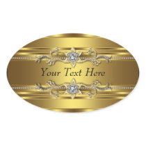 Gold Diamond Gold Envelope Seal Favour Label