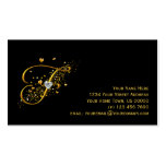 Gold & Diamonds Initial F Stardust Business Card