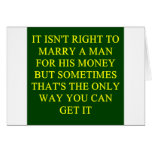 gold digger joke greeting cards