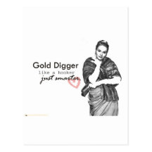 gold digger post card
