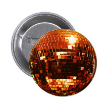 GOLD Disco Ball Button